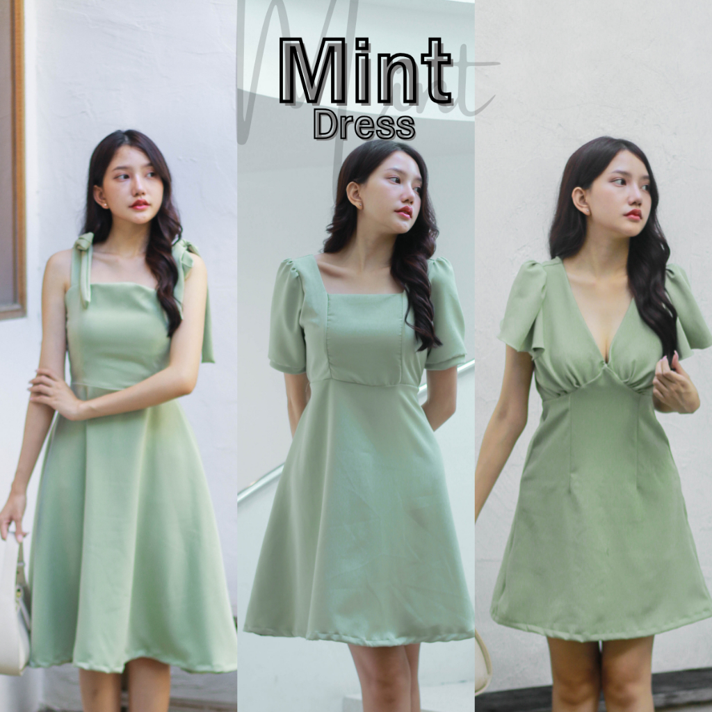 MINT Collection - เดรสออกงานสวยๆ ธีมสีเขียว ชุดเดรสออกงาน สินค้าขายดี ราคาคุ้มค่า