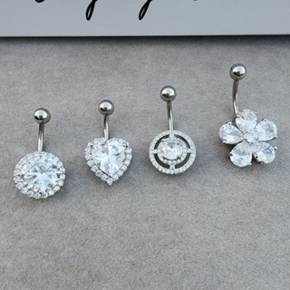 *พร้อมส่ง*จิวสะดือ จิวหัวใจ จิวเพชร งานสแตนเลสแท้