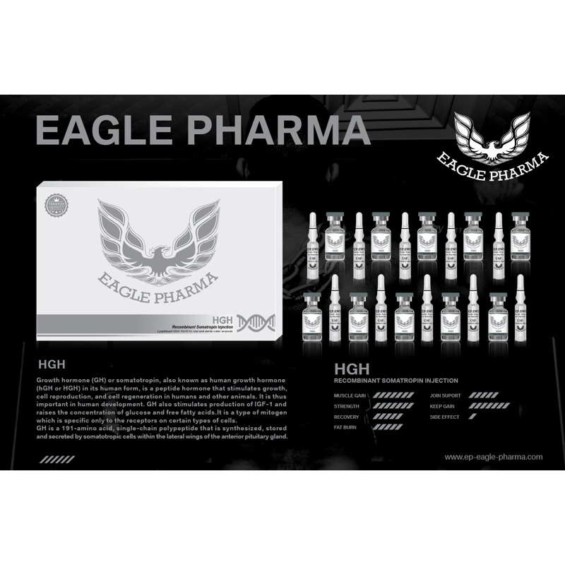 Growth hormone 100iu Eagle pharmaตำราเพิ่มฮอร์โมนเจริญเติบโต
