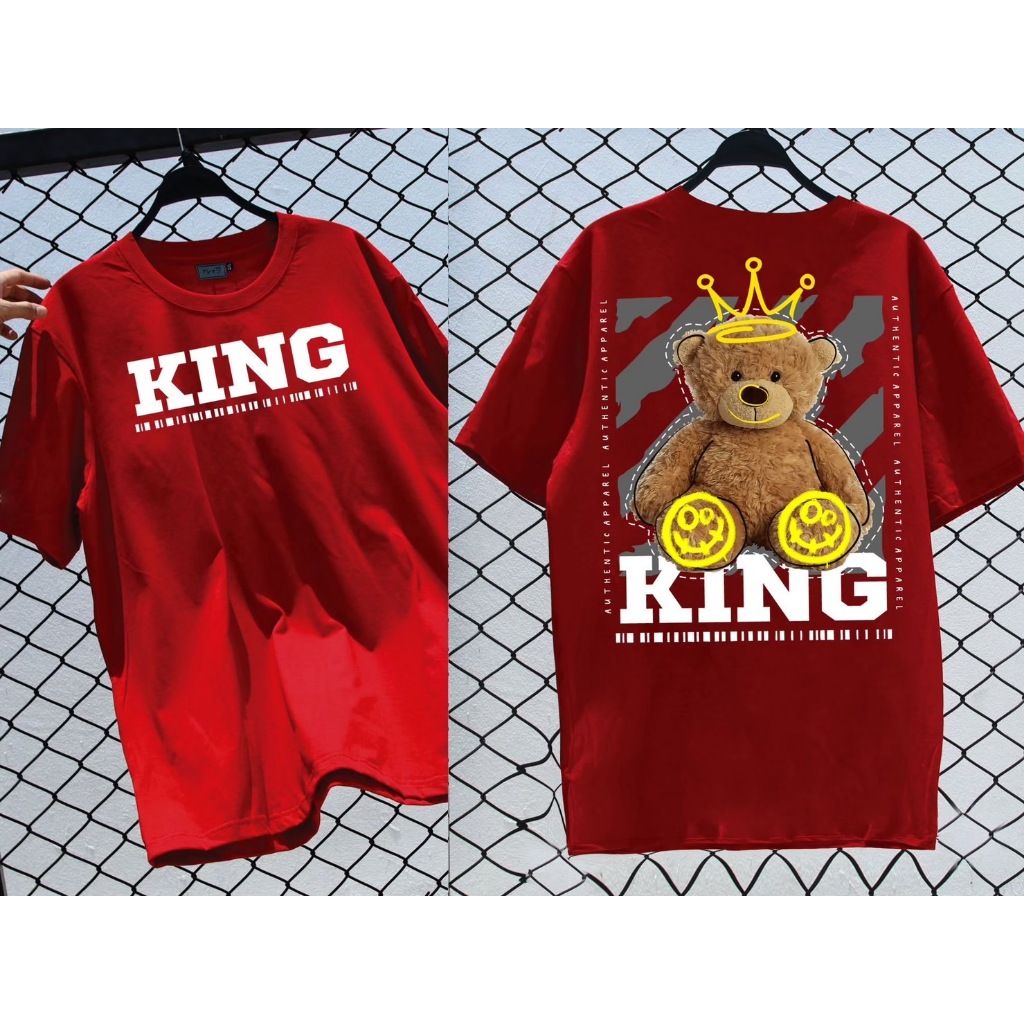 เสื้อยืด ลาย หมี KING หน้า-หลัง ไซส์ S-7XL บิ๊กไซส์ #เสื้อยืดหมี #เสื้อยืดไซส์ใหญ่ #ขายส่งเสื้อยืด