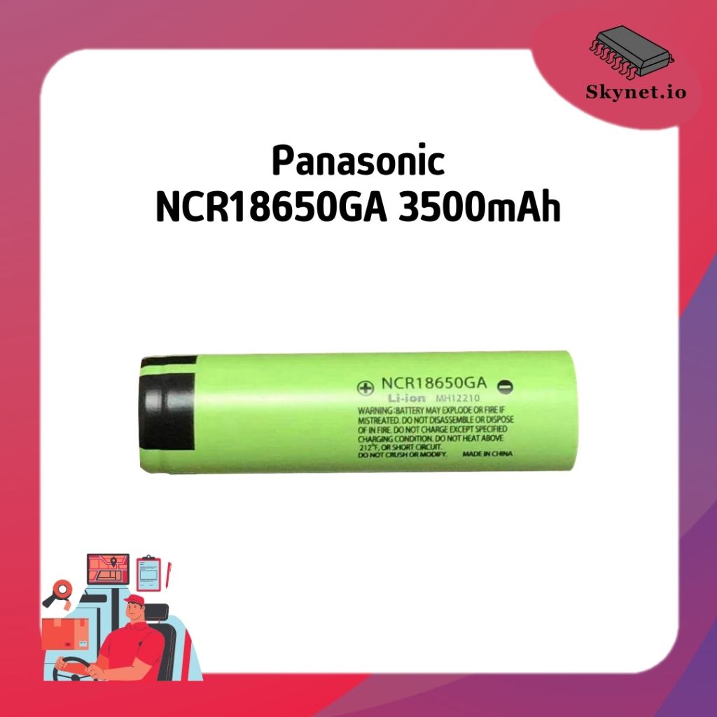 ถ่านชาร์จ Panasonic NCR18650GA 3500mAh 3.7V 18650 Lithium Battery (ของแท้)