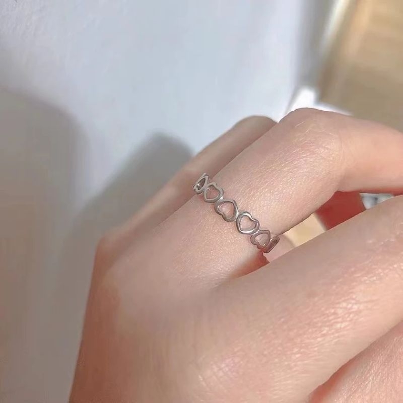 TheS. แหวน coeur-𝑵𝒊𝒄𝒌𝒍𝒆 𝒇𝒓𝒆𝒆