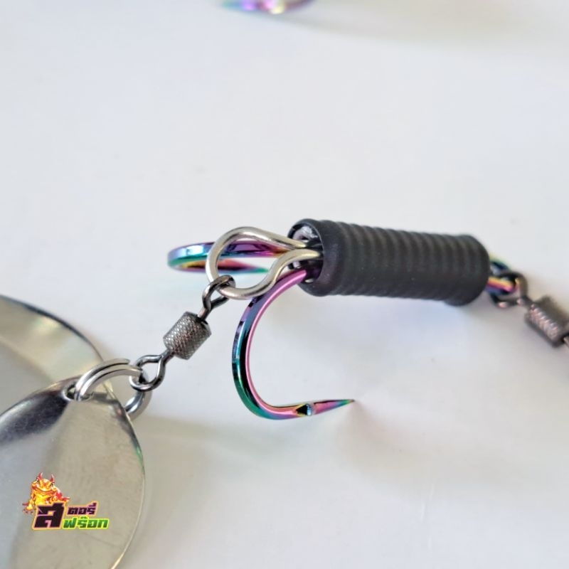 ชุดเบ็ด กบยาง ไทเทเนียม 1 โอ เงี่ยงนอก - รูปที่ 3