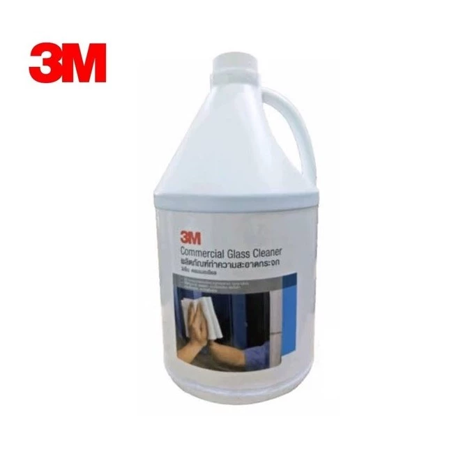 น้ำยาเช็ดกระจก 3m แบบขวดกลม 3M Glass Cleaner ผลิตภัณฑ์ทำความสะอาดกระจก ขนาด 3.8 L