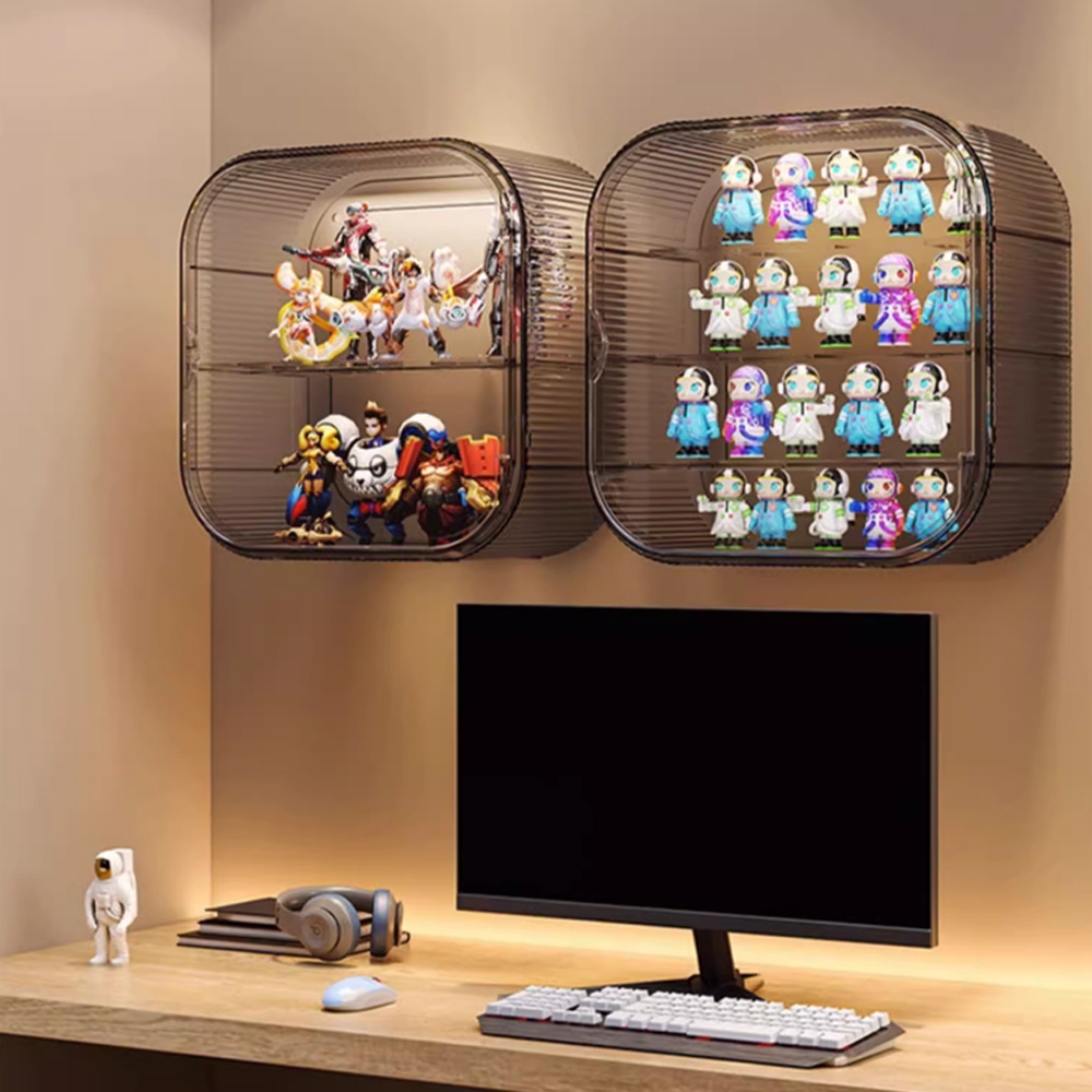 กล่องเก็บโมเดล ตู้โชว์ตุ๊กตา กล่องใส่ตุ๊กตาแบบใส ที่เก็บของสะสม ดีไซน์สวยงาม ทันสมัย ความจุขนาดใหญ่ ของแต่งห้อง - รูปที่ 7