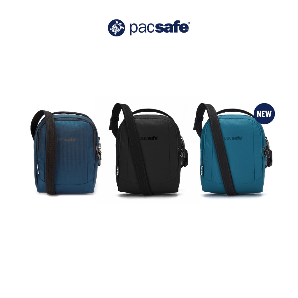 Pacsafe METROSAFE LS100 ECONYL RECYCLED CROSSBODY BAG ANTI-THEFT กระเป๋าสะพายพาดลำตัว กระเป๋ากันขโมย