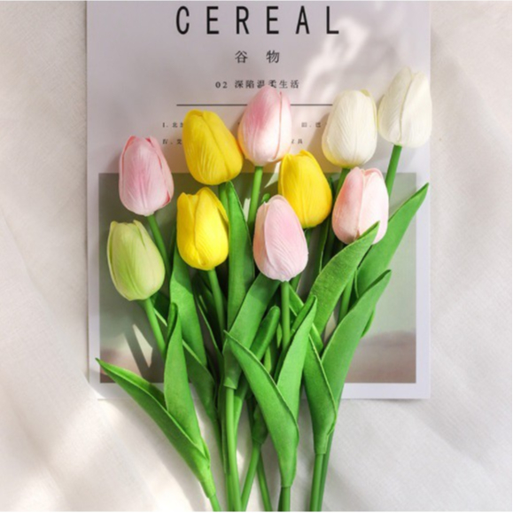 Flower Tulip ดอกทิวลิป อุปกรณ์ประกอบฉาก ของแต่งบ้าน พร๊อพถ่ายรูป พร๊อพถ่ายสินค้า ของตกแต่งร้าน