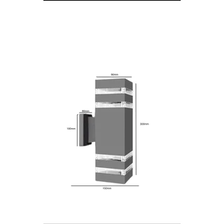 KL-202 โคมไฟติดผนังภายนอก อลูมิเนียม กันฝน ใช้ขั้วหลอดE27