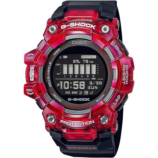 [Casio] CASIO นาฬิกาข้อมือ G-SHOCK G-SQUAD Mobile Link มาพร้อมฟังก์ชัน App Link GBD-100SM-4A1 Men's Black x Clear Red รุ่นต่างประเทศ [นำเข้าแบบขนาน]