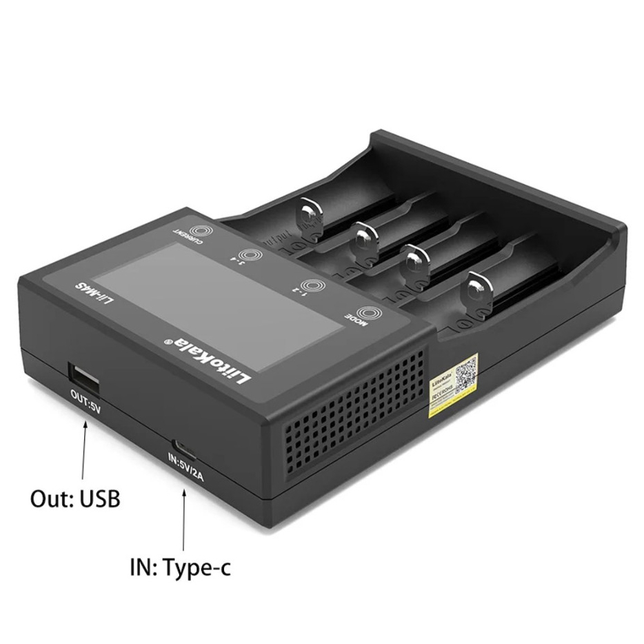 เครื่องชาร์จ Liitokala รุ่น  Lii-M4S สำหรับ Li-ion  3.7V และ NiMH/Cd 1.2V