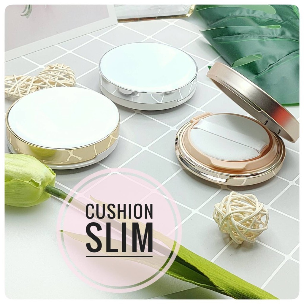 ตลับคุชชั่นเปล่า รุ่นสลิม 12 g**ส่งจากไทย เคลมได้ ส่งไว** CUSHION DIY พร้อมฟองน้ำและพัฟ