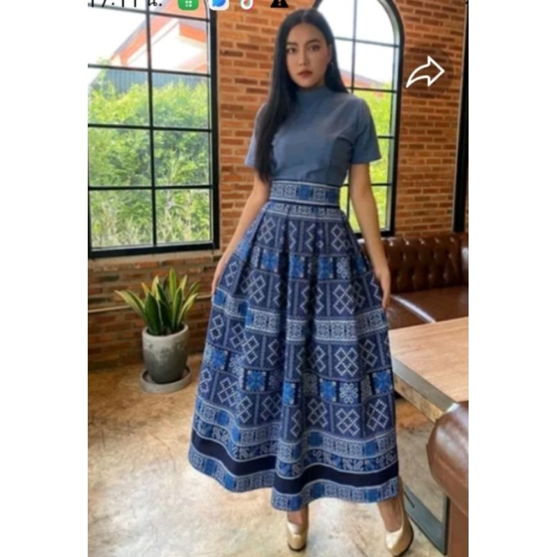 กระโปรงผ้าฝ้ายbrand;Lada Lanna❤️size,L❗สภาพใหม่ยังไม่ได้ใส่