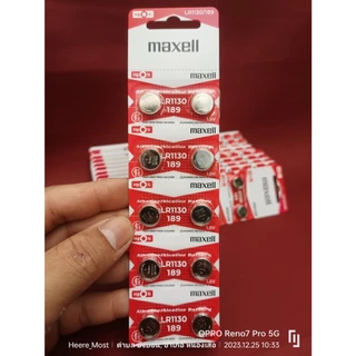 ถ่านกระดุม แท้ maxell LR1130 Alkaline 1.5V 189,389,390,SR1130,LR54,L1131,AG10 (รุ่นใหม่ตัดแบ่ง 1 ก้อน)