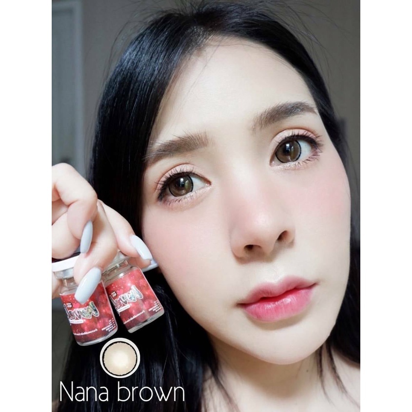 🔥คอนแทคเลนส์✨ขนาดบิ๊กอาย✨ Nana (Lovelylens) ✨ Brown/Gray