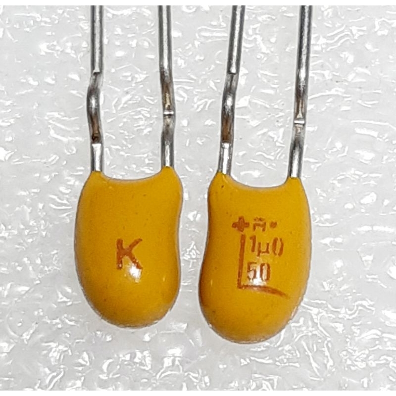 C Tantalum 1uf 50v capacitor ตัวเก็บประจุ ชนิด แทนทาลัม คาปาซิเตอร์