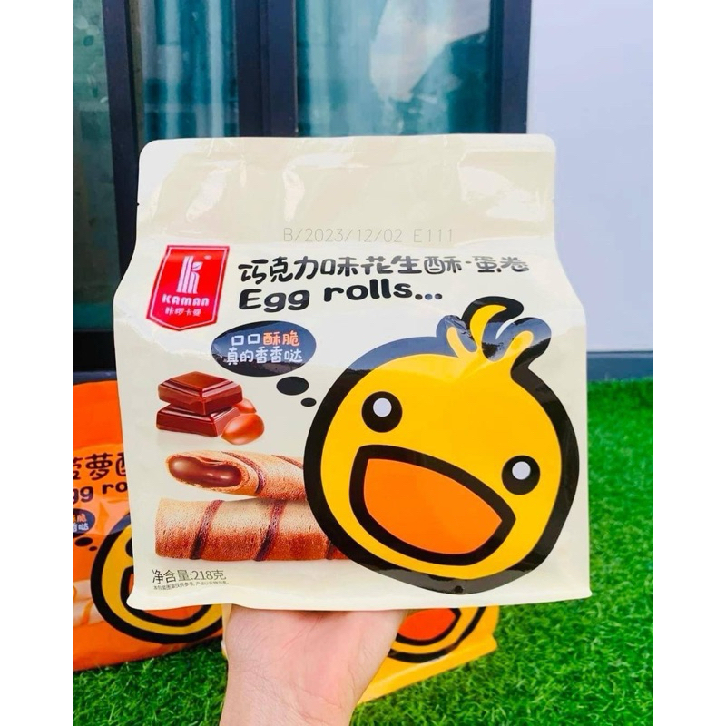 🐣 KAMAN Egg Rolls ขนมเวเฟอร์โรลเป็ดไข่ม้วน