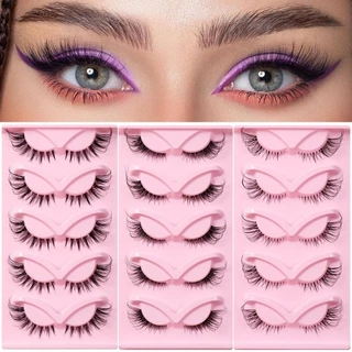 CAT EYE LASHES ขนตาปลอม สายฝอ สายแซ่บ ขนตาปลอม 3D เบาสบายตา ติดง่าย ขนฟู แกนนิ่ม