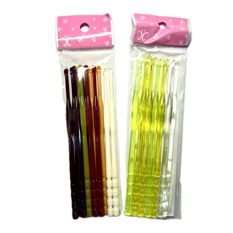 ไม้แคะหูคละสี 1 โหล(12 อัน) พร้อมส่ง 2 เฉดสี
