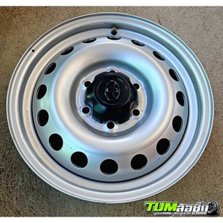 ล้อกระทะเหล็ก ขอบ 17 ขนาด 6 รู 139.7 กว้าง 6 นิ้ว พร้อมฝาครอ…