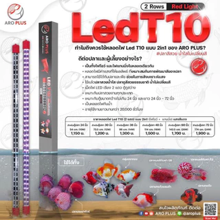 หลอดไฟ LED T10 plus2in1 แบบ 2 แถว สีแดง