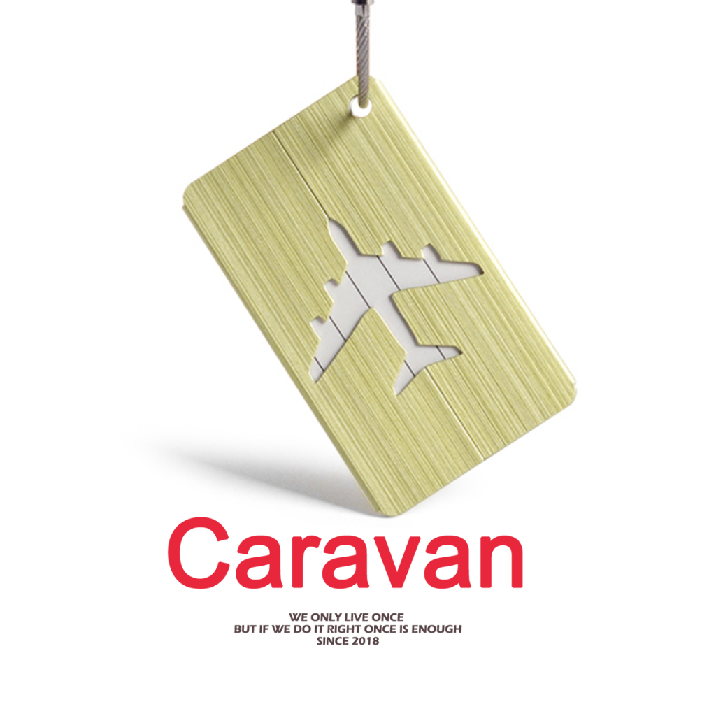 Caravan Crew Luggage tag แท็กกระเป๋าเครื่องบิน อลูมิเนียมอัลลอยด์