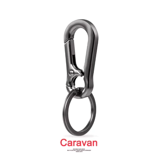 Caravan Crew Keychain keyring สีดำ สไตล์มินิมอล โลหะทั้งหมด