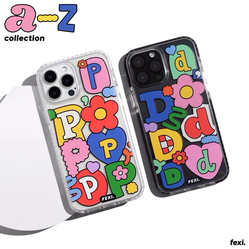 เคสไอโฟน iphone case for 15/16/17 ลาย A-Z collection  (001)