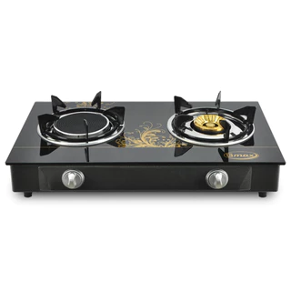 Gmax เตาแก๊สตั้งโต๊ะ 2 หัว รุ่น GL-702-Series หน้ากระจกนิรภัย (รับประกัน 1ปี)
