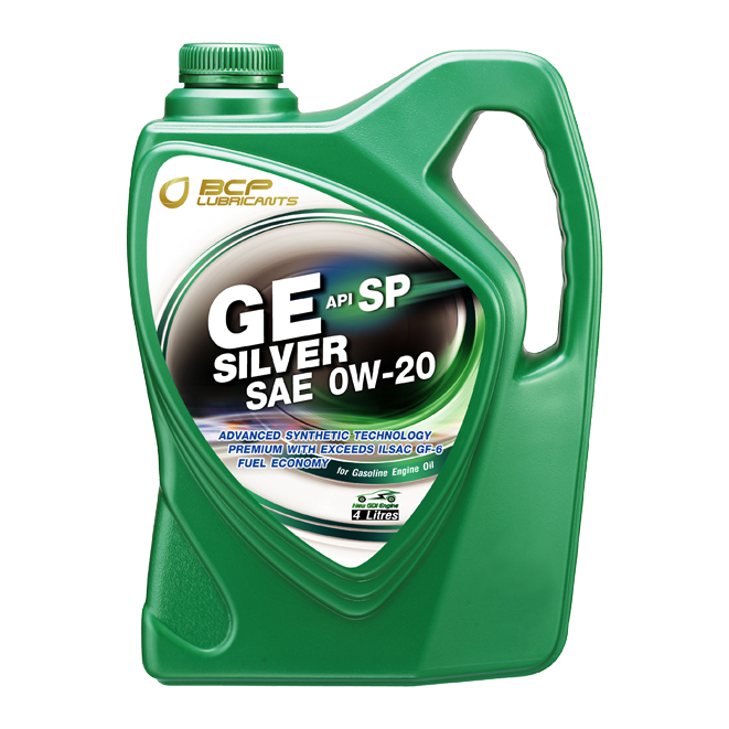 บางจาก จีอี ซิลเวอร์ GE SILVER 0W-20 (ขนาด 4 ลิตร) น้ำมันเครื่องกึ่งสังเคราะห์ สำหรับ Eco car, Hybrid,NGV,LPG