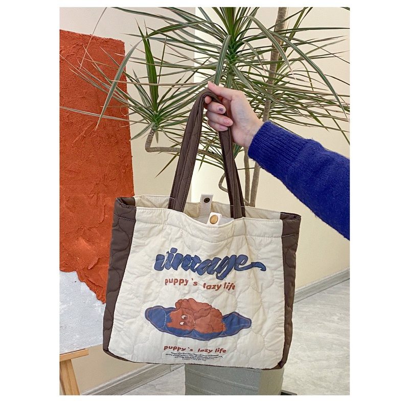 กระเป๋าผ้านุ่ม ลาย Puppy’lazy life - รูปที่ 3