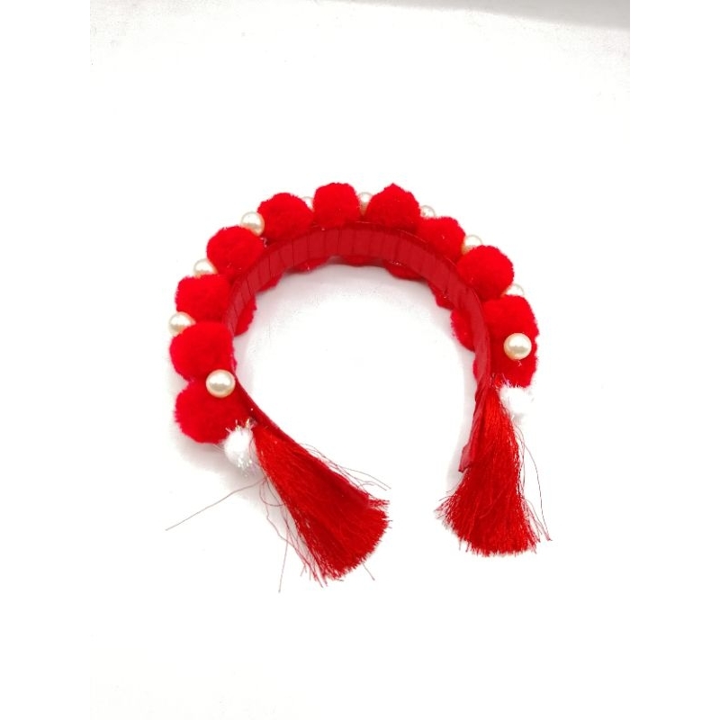 ที่คาดผมปอมๆรับตรุษจีน​พร้อมส่งจากไทย​hipaholic​