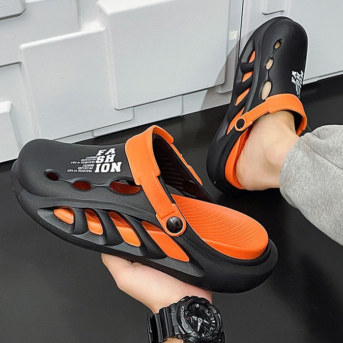 SHO-M9912 รองเท้าแตะ ผู้ชาย แบบสวมหัวโต รองเท้าลำลอง สำหรับผู้ชาย ajaygna1991