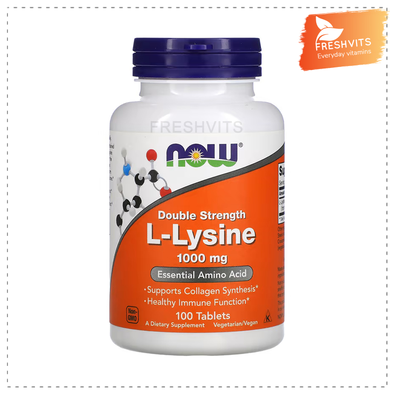 NOW Foods, Double Strength L-Lysine, 1,000 mg, 100 Tablets