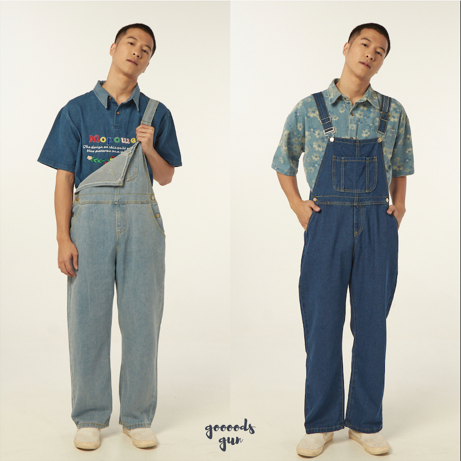 BEBEAR JUMPSUIT I จั๊มสูทยีนส์ขายาว ชุดเอี๊ยมยีนส์ขายาวใส่ได้ทั้งชายและหญิง