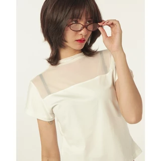 upeachme(K11,K12) MIDNIGHT SEATRU (M-XL) เสื้อซีทรูยาวเต็มตัวไม่สั้นครอป เสื้อยืดแขนสั้นซีทรูช่วงบน