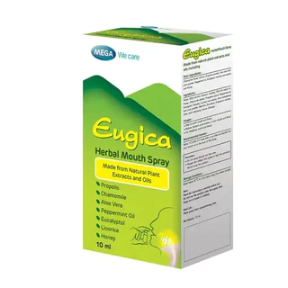 Mega Eugica Herbalbal Mouth Spray 10/30ml. ยูจิก้า เฮอร์บอล เม้าท์ สเปรย์
