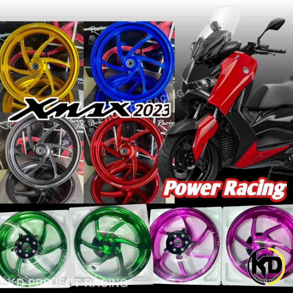 (กรอกโค๊ด)ล้อ Racing Power 6 สี ดำ แดง ทอง น้ำเงิน เขียว ม่วง สำหรับ Yamaha XMAX 300 / 2018-23