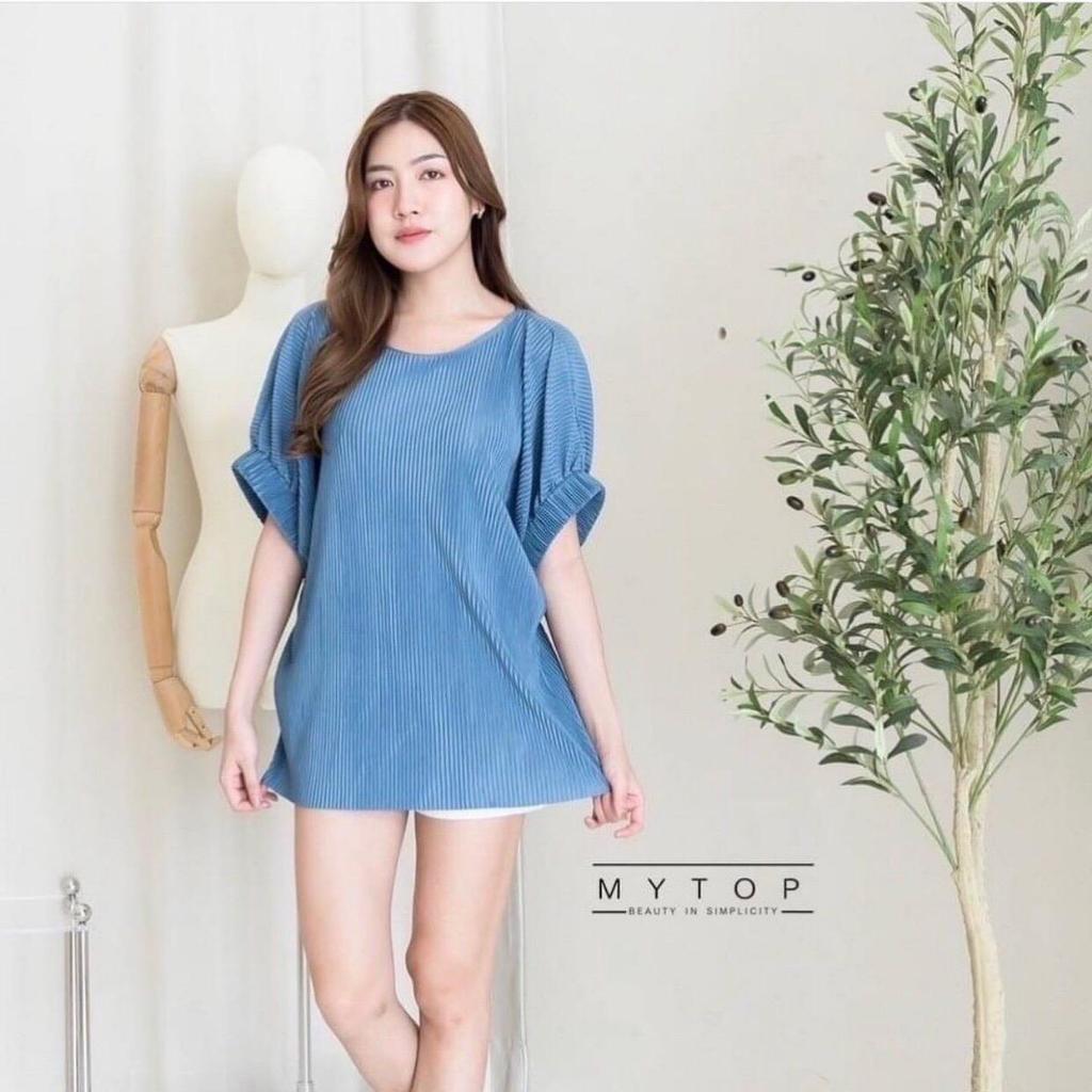 เสื้อพลีททรงจั้มแขนงานตัวใหญ่สวยหรูดูดี H122