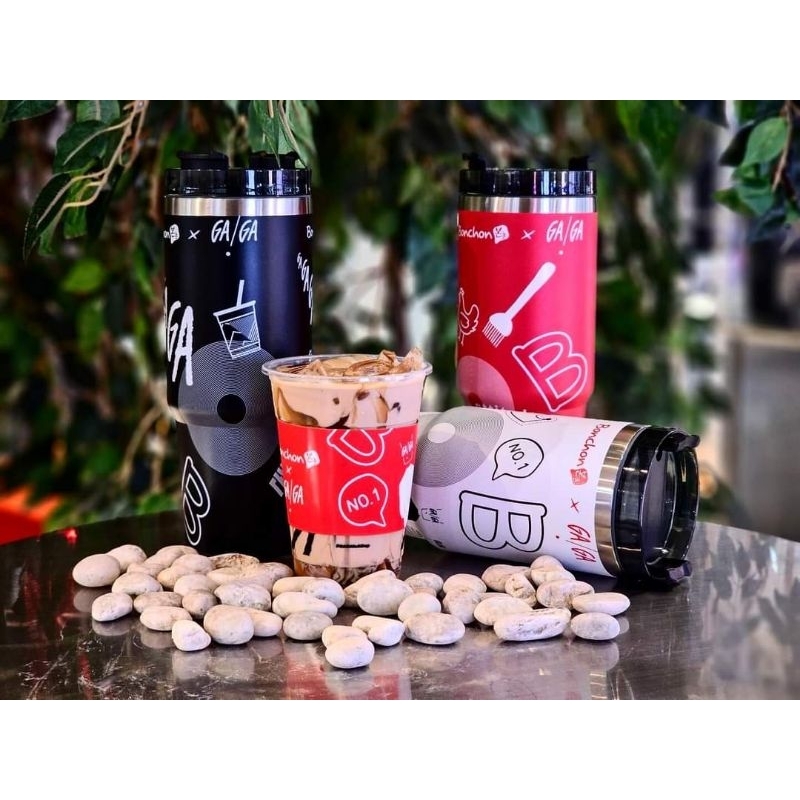 ของแท้🥰สีขาวหรู😍มือ1🥳ที่ช้อปหมดแล้ว เหลิอใบเดียว! GAGA x BONCHON Tumblerสีขาว*สวยแก้วเก็บอุณหภูมิร้อ