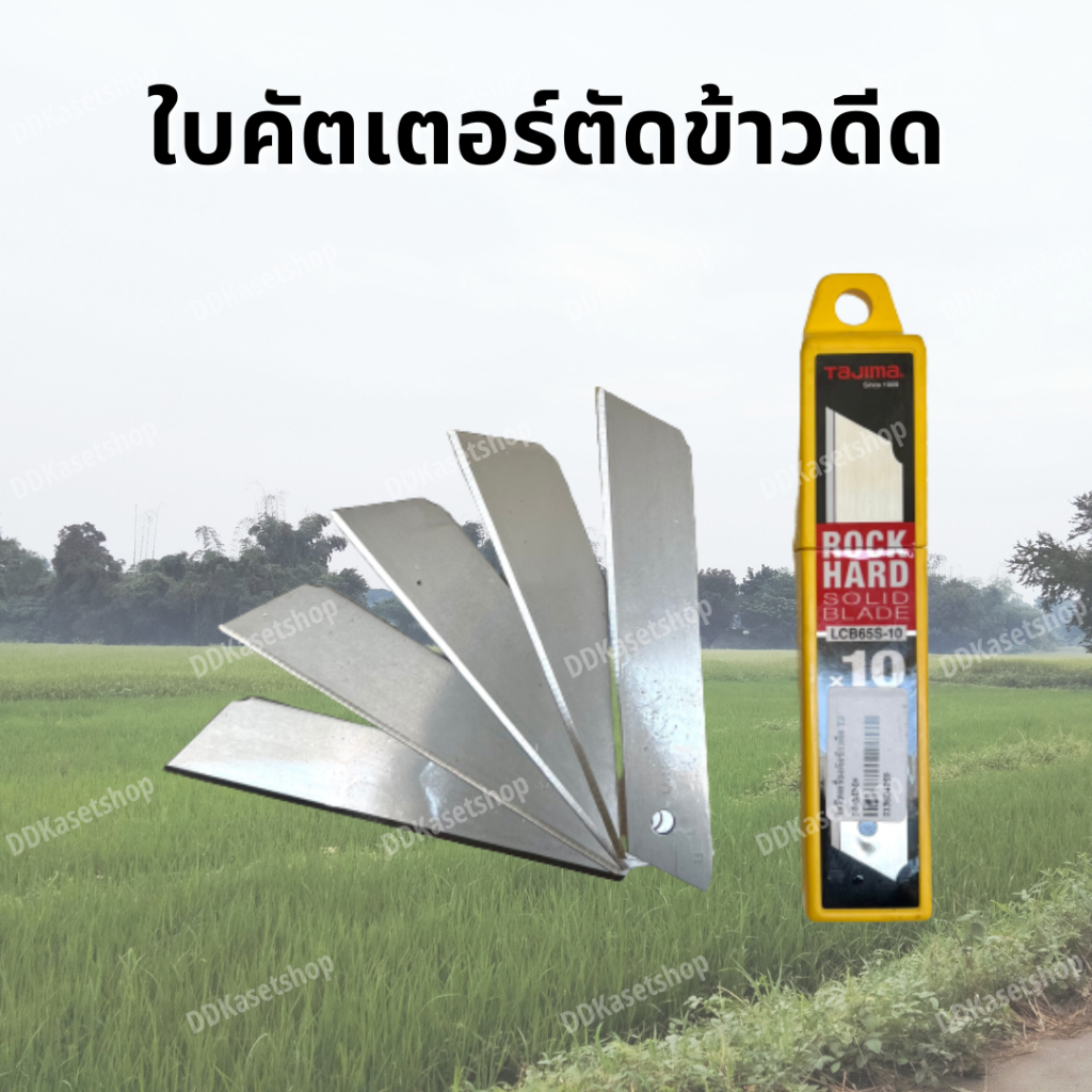 ใบคัตเตอร์ตัดข้าวดีด ตรา ทาจิม่า (Tajima) ใบเรียบ ไม่มีรอยหัก ใช้กับ เครื่องตัดข้าวดีด ใบมีดตัดข้าวดีด ใบมีดคัตเตอร์