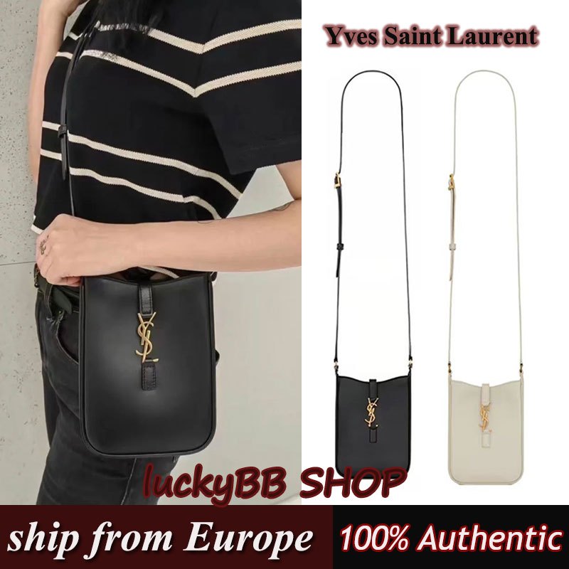 YSL Yves Saint Laurent กระเป๋าโทรศัพท์ กระเป๋าไหล่ข้ามตัว ของแท้100%