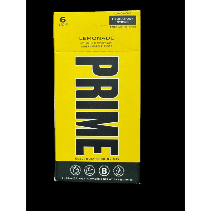 Prime Hydration+ Sticks Lemonade Box 6 Sticks ไพร์มสติ๊ก รสเลมอนเนด