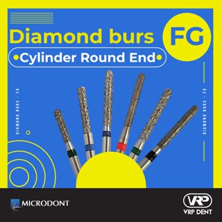 Diamond burs - FG Cylinder Round End 1 pc. MI-XXXX