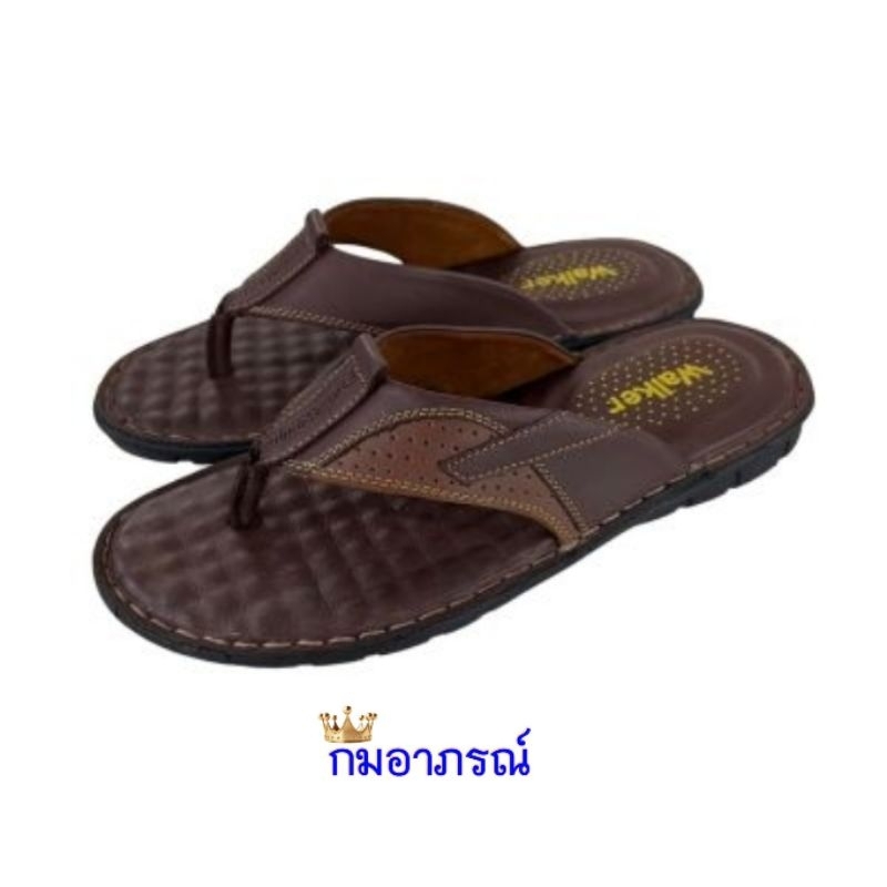 WALKER รหัส WB686 แบบคีบ รองเท้าแตะหนังแท้ สำหรับผู้ชาย ของแท้ลิขสิทธิ์
