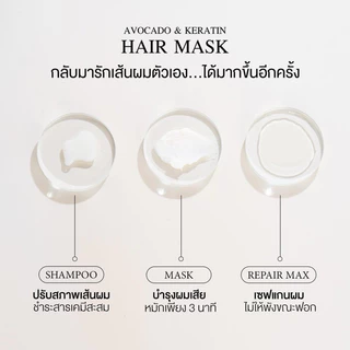 [ของแท้] MEDAL มาส์ก อะโวคาโด แก้ผมเสีย ผมช็อต Keratin มาส์กผมเคราตินฝรั่งเศส