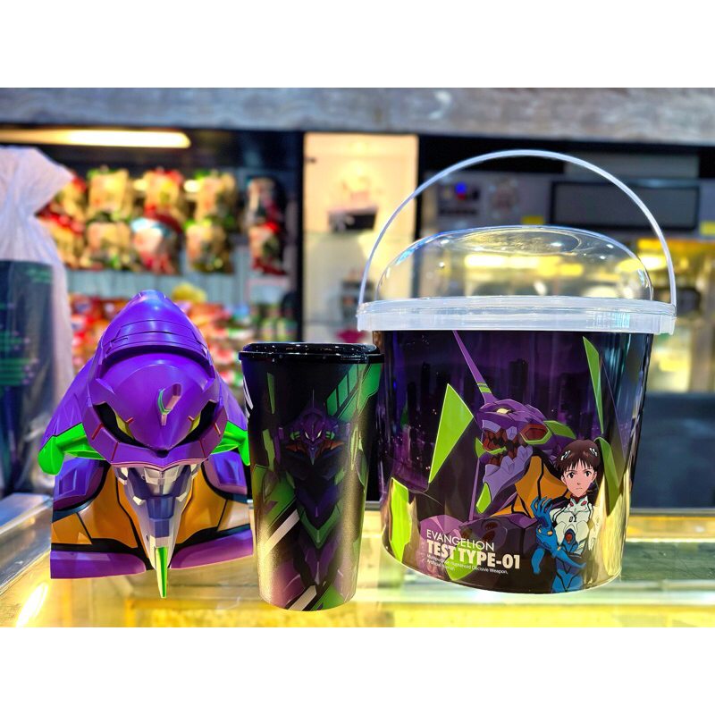 (ทักขอLiveลด100฿) ถังป๊อปคอร์น Evangelion Bucket Set ถังป๊อปคอร์น อีวานเกเลียน จาก Major Cineplex