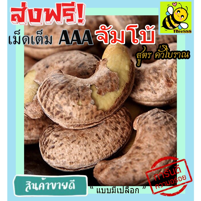 มะม่วงหิมพานต์เผา จัมโบ้ (พร้อมทาน) AAA ขนาด 500กรัม/100 กรัม เม็ดเต็ม เม็ดมะม่วงหิมพานต์อบ Cashew Nuts ส่งฟรี ราคาถูก