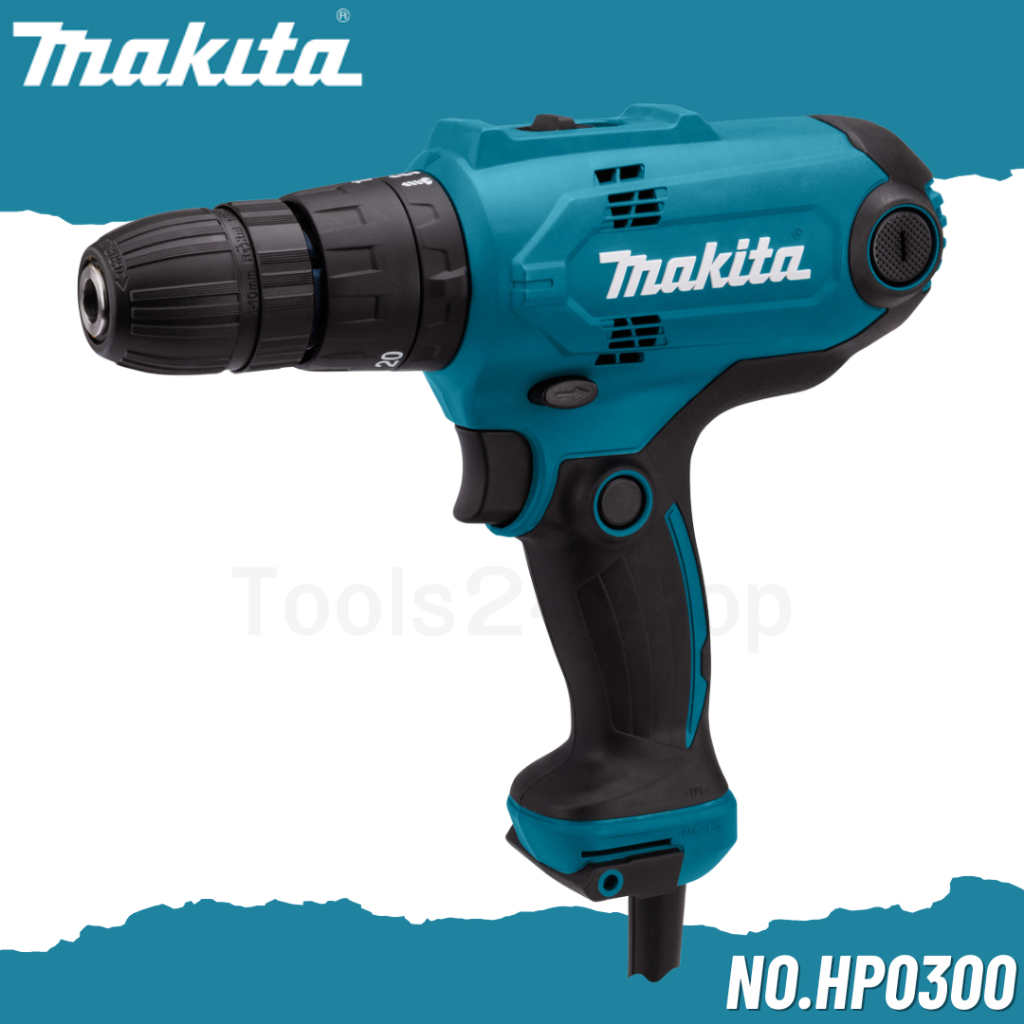 MAKITA สว่านกระแทกไฟฟ้า ขนาด 3/8 นิ้ว กำลังไฟ 320W No.HP0300