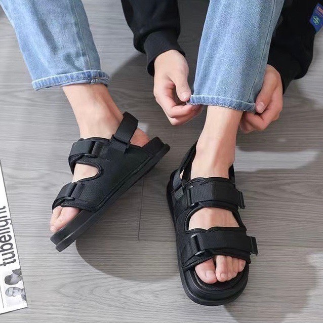มาใหม่!! the blue boxford - como black sandals รองเท้าแตะ