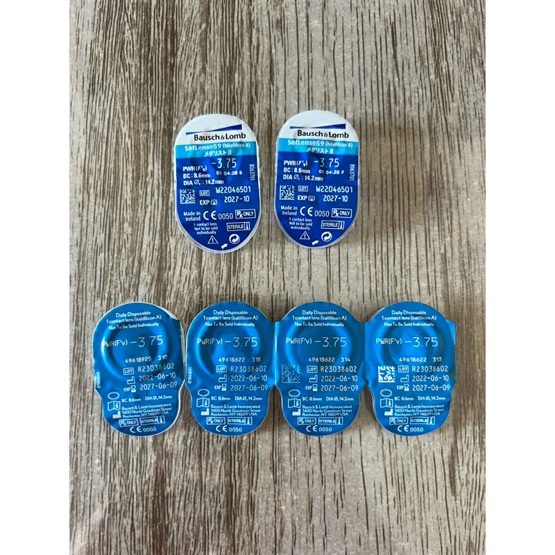 คอนแทคเลนส์ B&L รายเดือน -3.75 แถมฟรีรายวัน2คู่